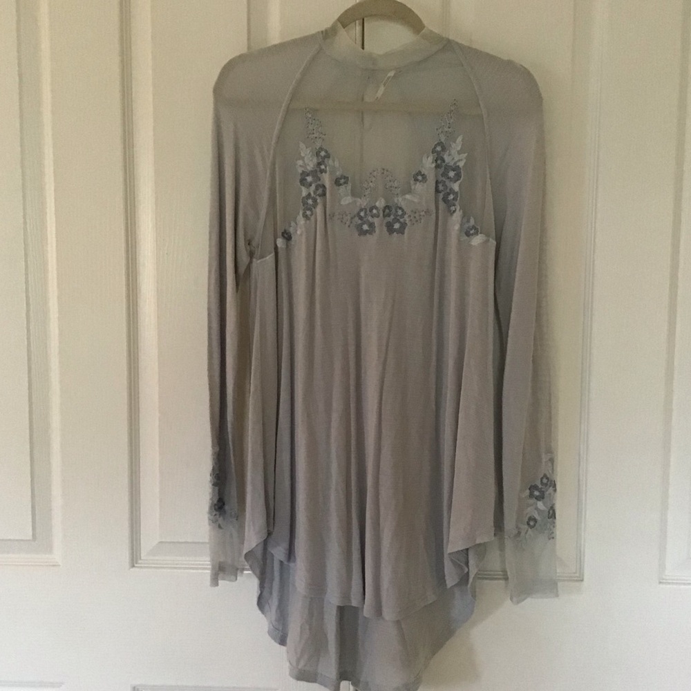 Free people floral mesh dress blue S - Picture 1 of 6